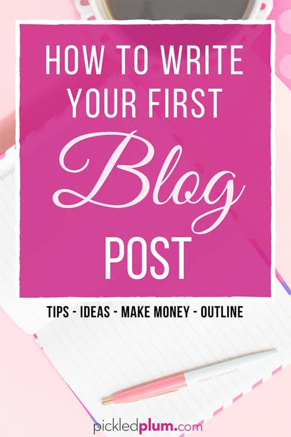 What Should I Write In My First Blog Post?